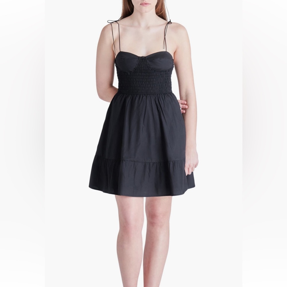 Steve Madden Sally Smocked Cotton Poplin Minidress
